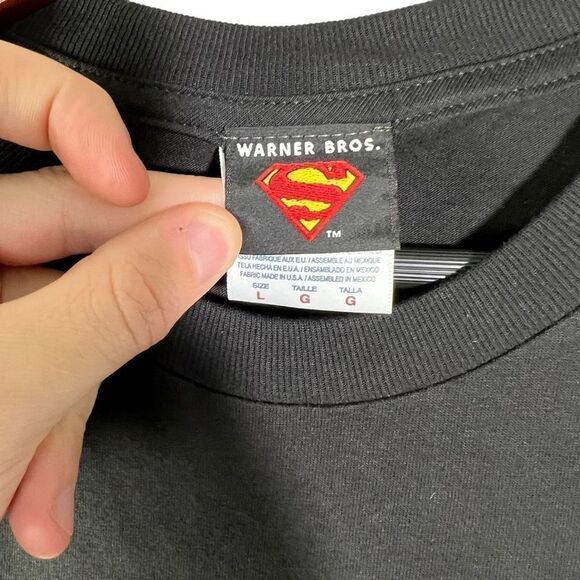 Vintage Deadstock Y2K DC Comics Superman Logo 3D Print T-shirt Mens L - Picture 4 of 6